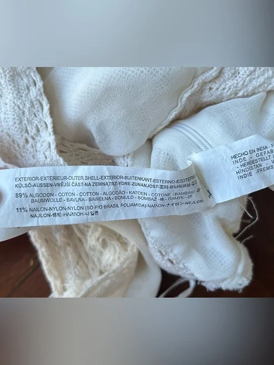 Zara Cream Lace Knit Cropped Tank - Picture 7 of 7